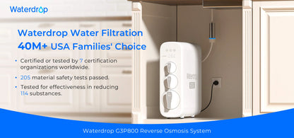 Tankless Reverse Osmosis Water Filter System, 800GPD, 3 filters included, UV Lamp included, 3:1 drain ratio